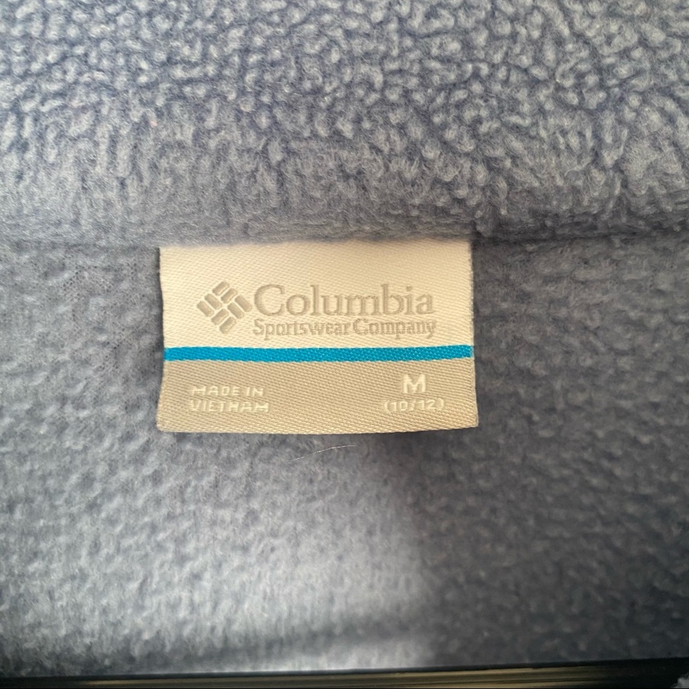 Columbia Lavender Purple Zip Up Fleece Jacket Girl’s Size Medium 10/12 - Picture 7 of 10